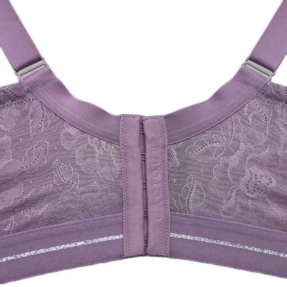 Lane Bryant Cacique Women Bra Full Coverage Lightly Lined 42DD Purple Lace - Picture 7 of 10